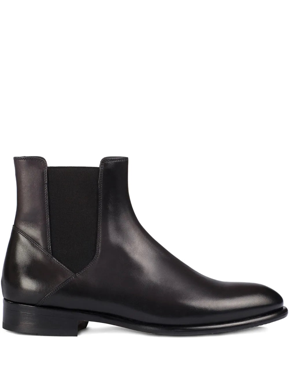elastic-panel leather chelsea boots