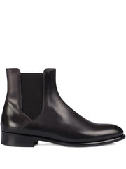 elastic-panel leather chelsea boots