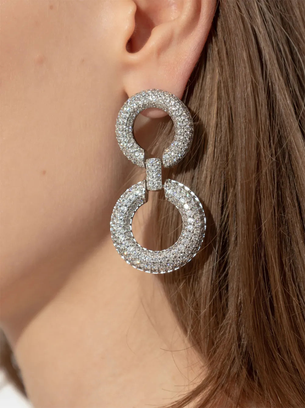 crystal-embellishment earrings