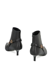 buckle-detail pointed-toe boots