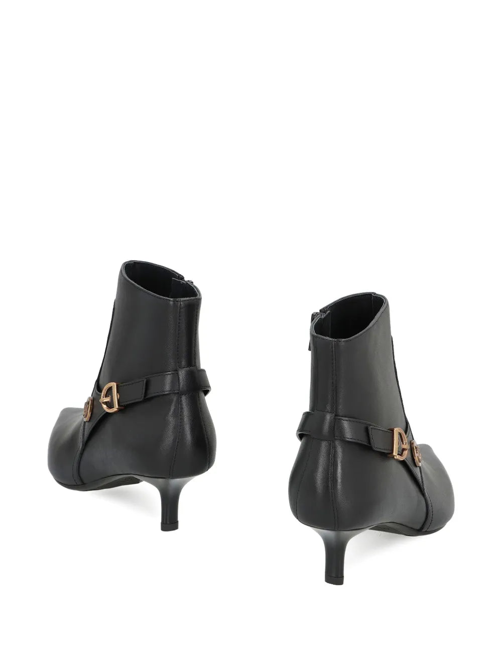 buckle-detail pointed-toe boots