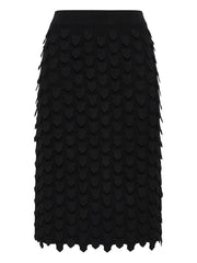 textured midi skirt