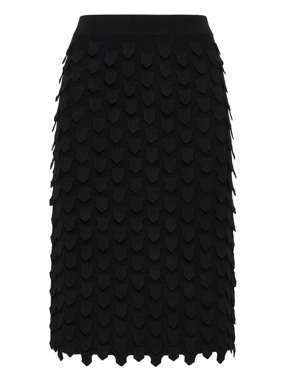 textured midi skirt