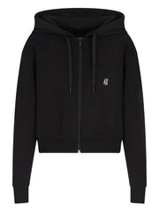 zip-up hooded jacket