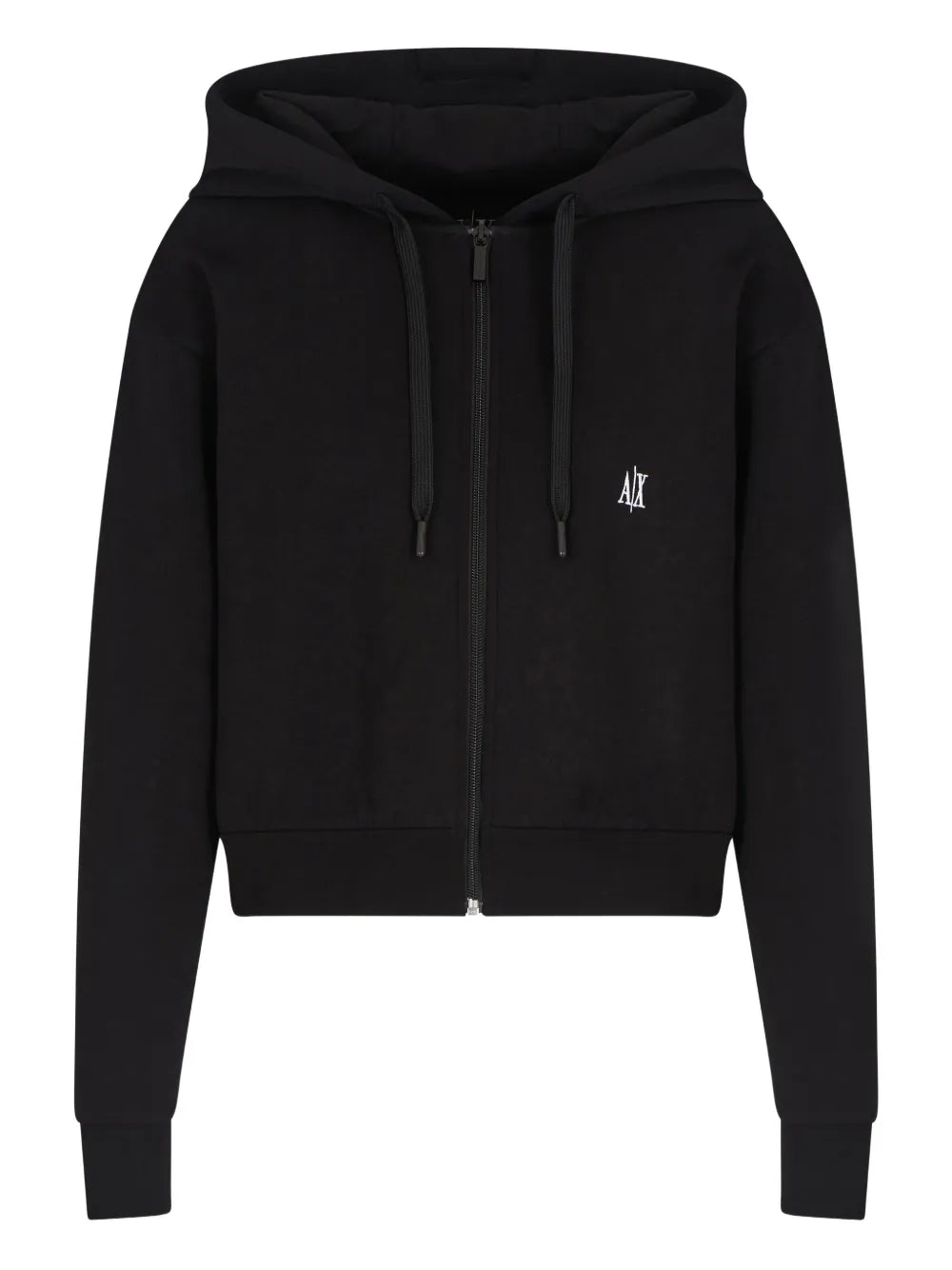 zip-up hooded jacket