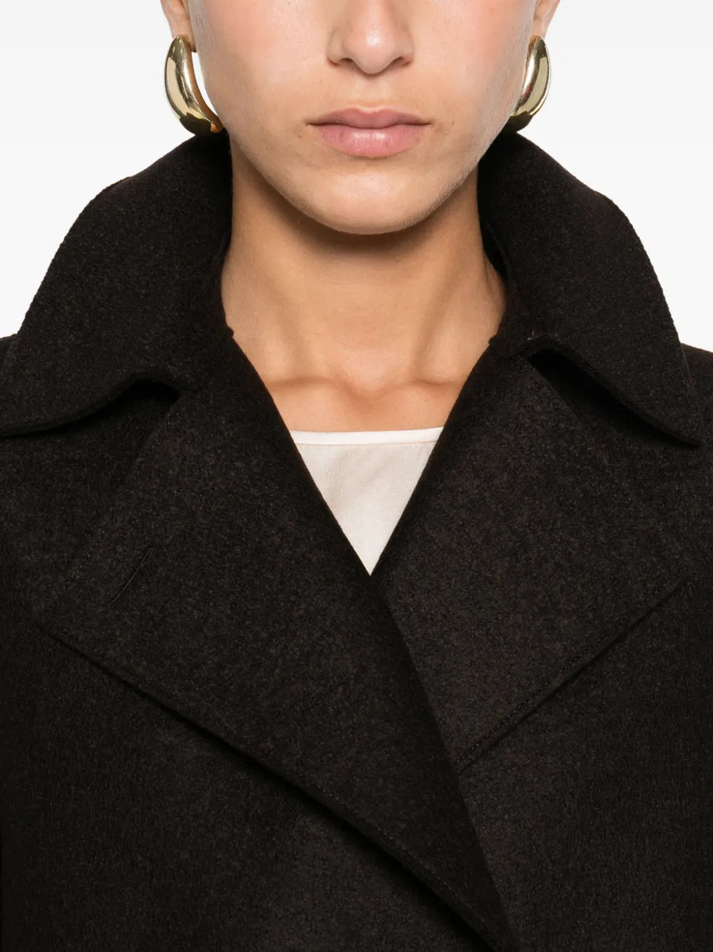 double-breasted wool coat