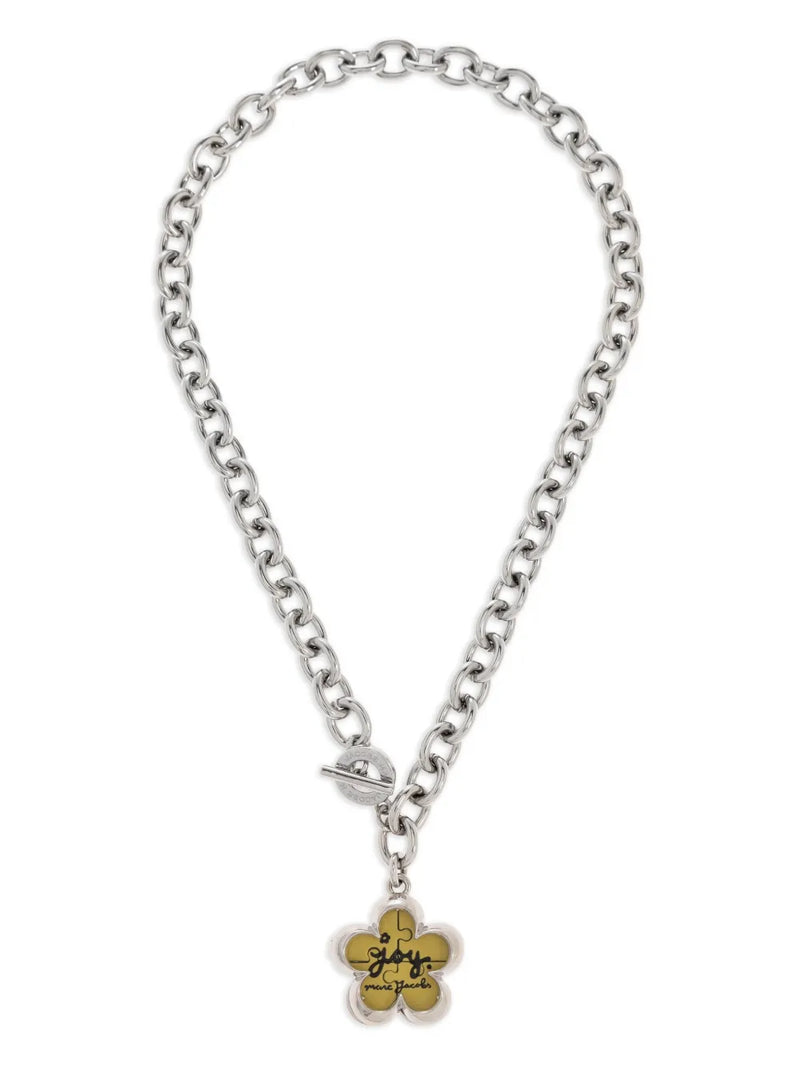 flower-charm chain necklace