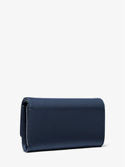 Michael Kors Jet Set Large Leather Crossbody Bag Navy
