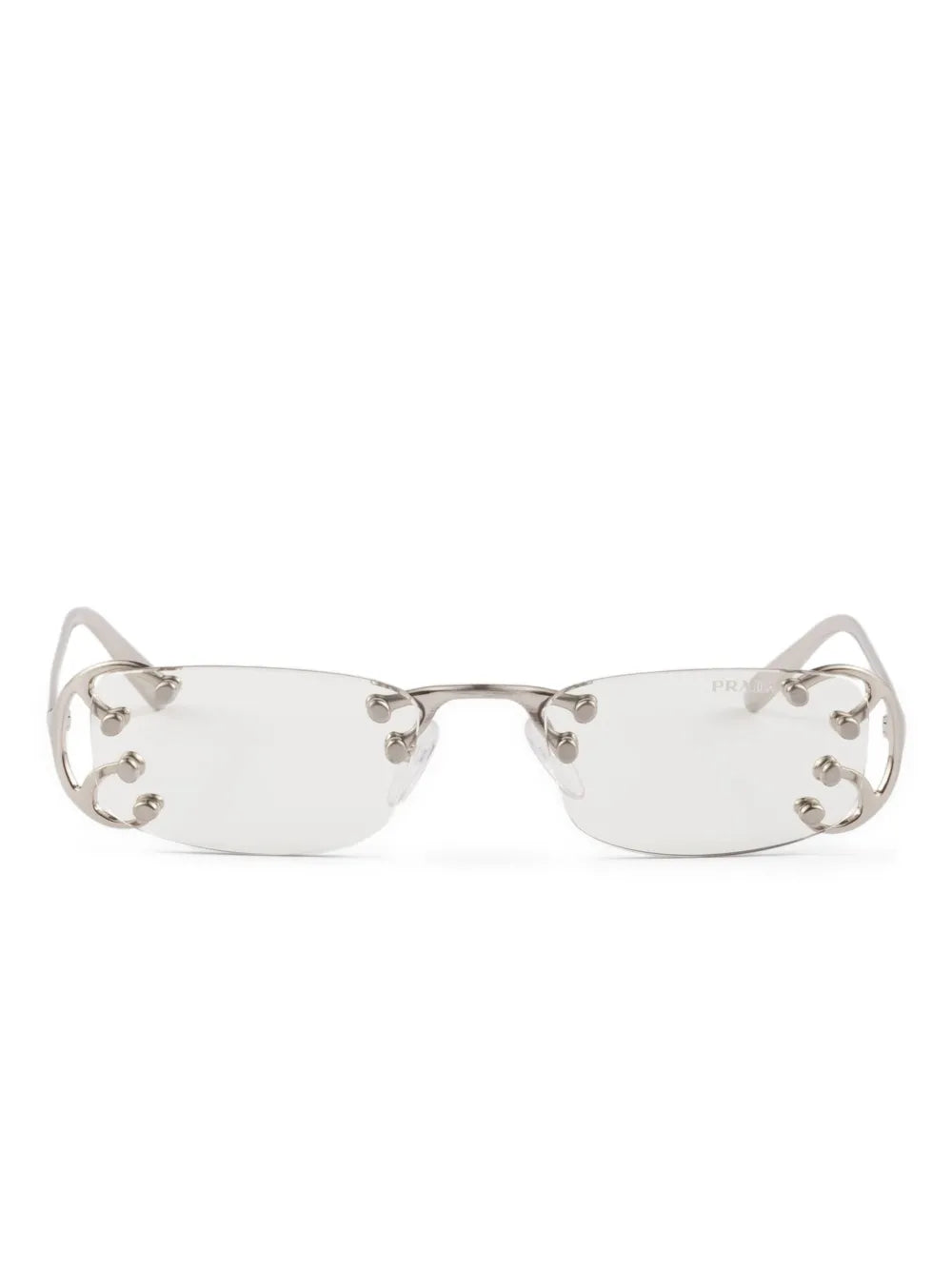 Runway embellished rectangle sunglasses