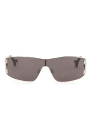 logo cut-out shield-frame sunglasses