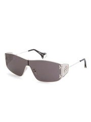 logo cut-out shield-frame sunglasses