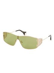 logo cut-out shield-frame sunglasses