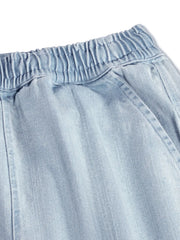 Avart elasticated-waist denim shorts