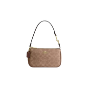 COACH Nolita 19 In Signature Canvas Gold/Tan/Brown
