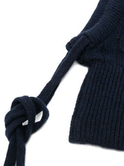 cable-knit tie balaclava