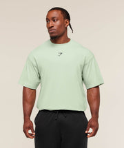 Gymshark Power T-Shirt oversized fit Clay Green