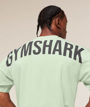 Gymshark Power T-Shirt oversized fit Clay Green