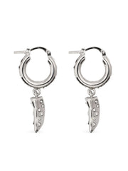 crystal-embellished hoop earrings