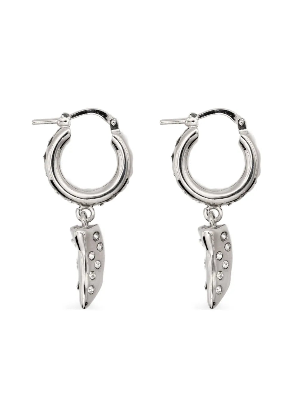 crystal-embellished hoop earrings