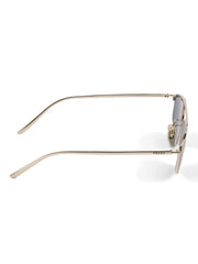 metal-frame geometric sunglasses