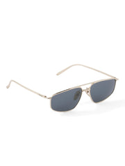 metal-frame geometric sunglasses