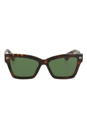 tortoiseshell tinted-lenses sunglasses