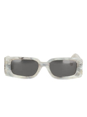 marbled-effect arrow-logo sunglasses