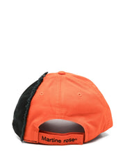 two-tone frayed-edge cap