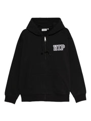 logo-embroidered zip-up Hoodie