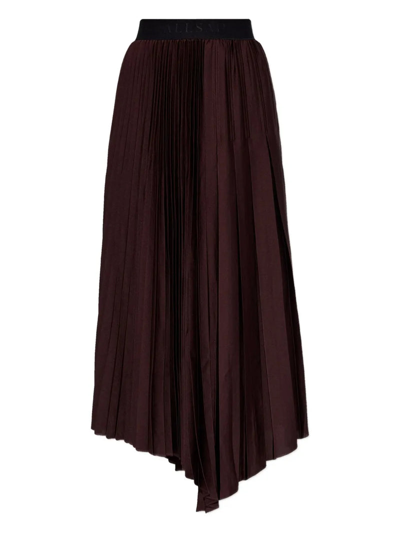 Jax pleated asymmetric skirt