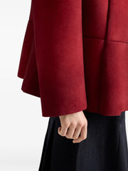 buttoned scarf bonded jacket