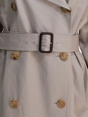 belted double-breasted trench coat