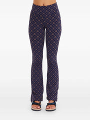 Ezra geometric-print trousers