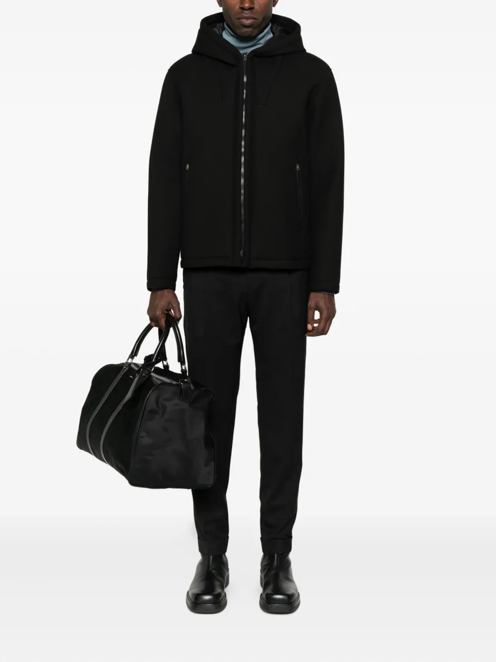 pleated cuffed trousers