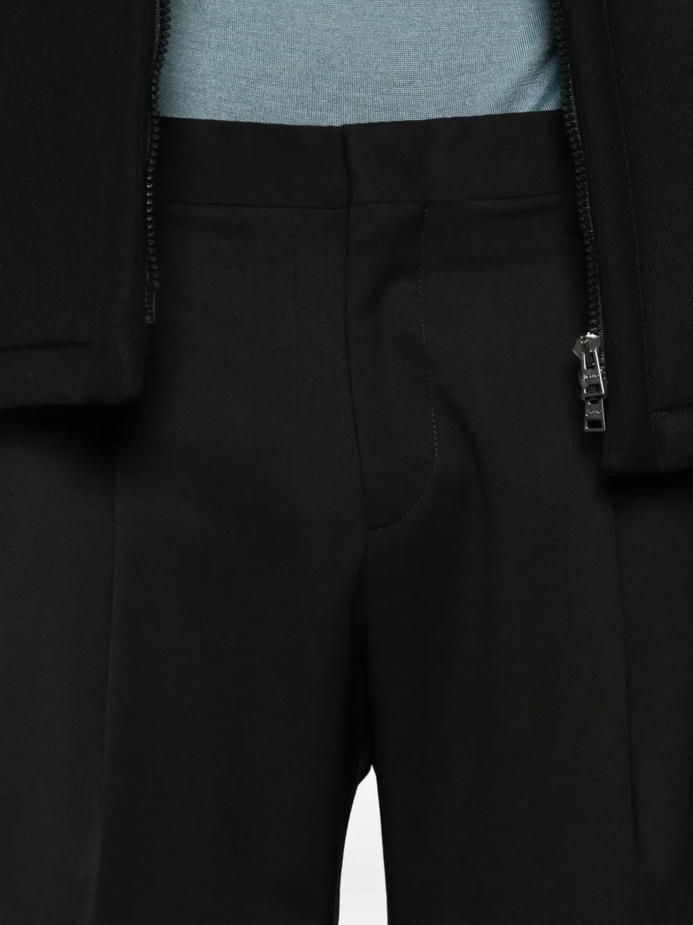 pleated cuffed trousers