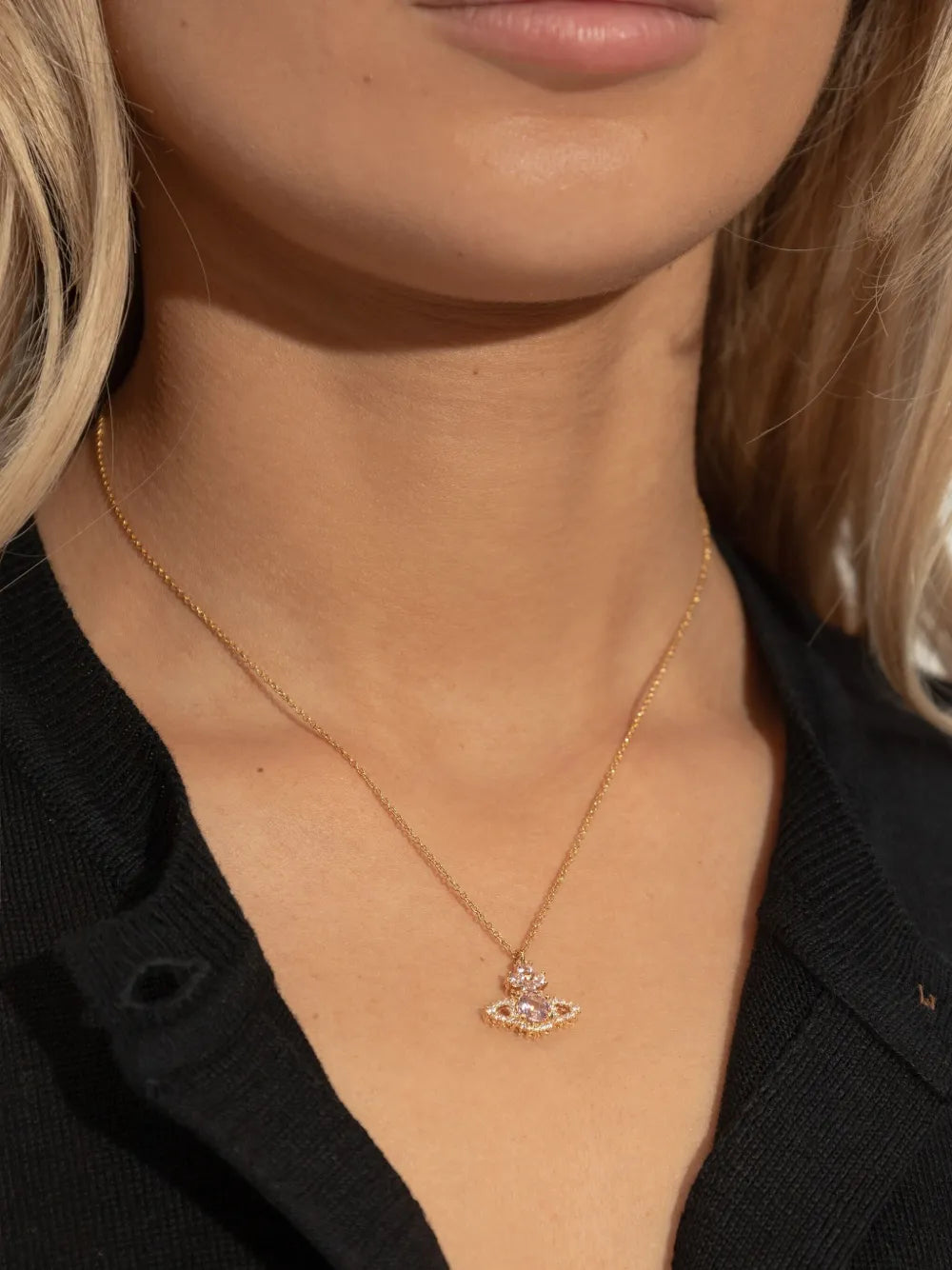 Orb-embellished necklace