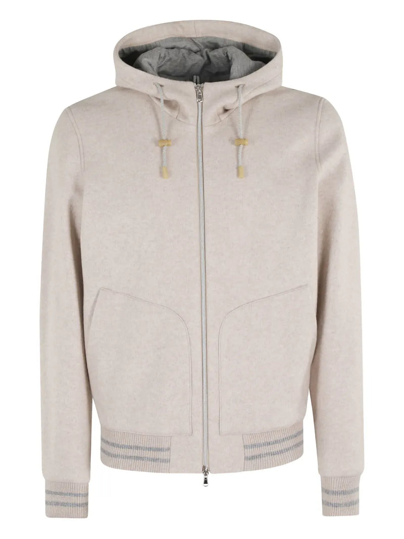 hooded wool jacket