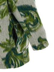 patterned toggle coat