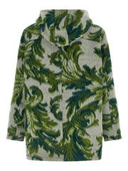 patterned toggle coat