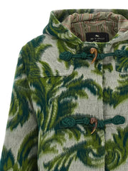 patterned toggle coat