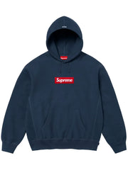 Supreme Box Logo Hoodie Navy'