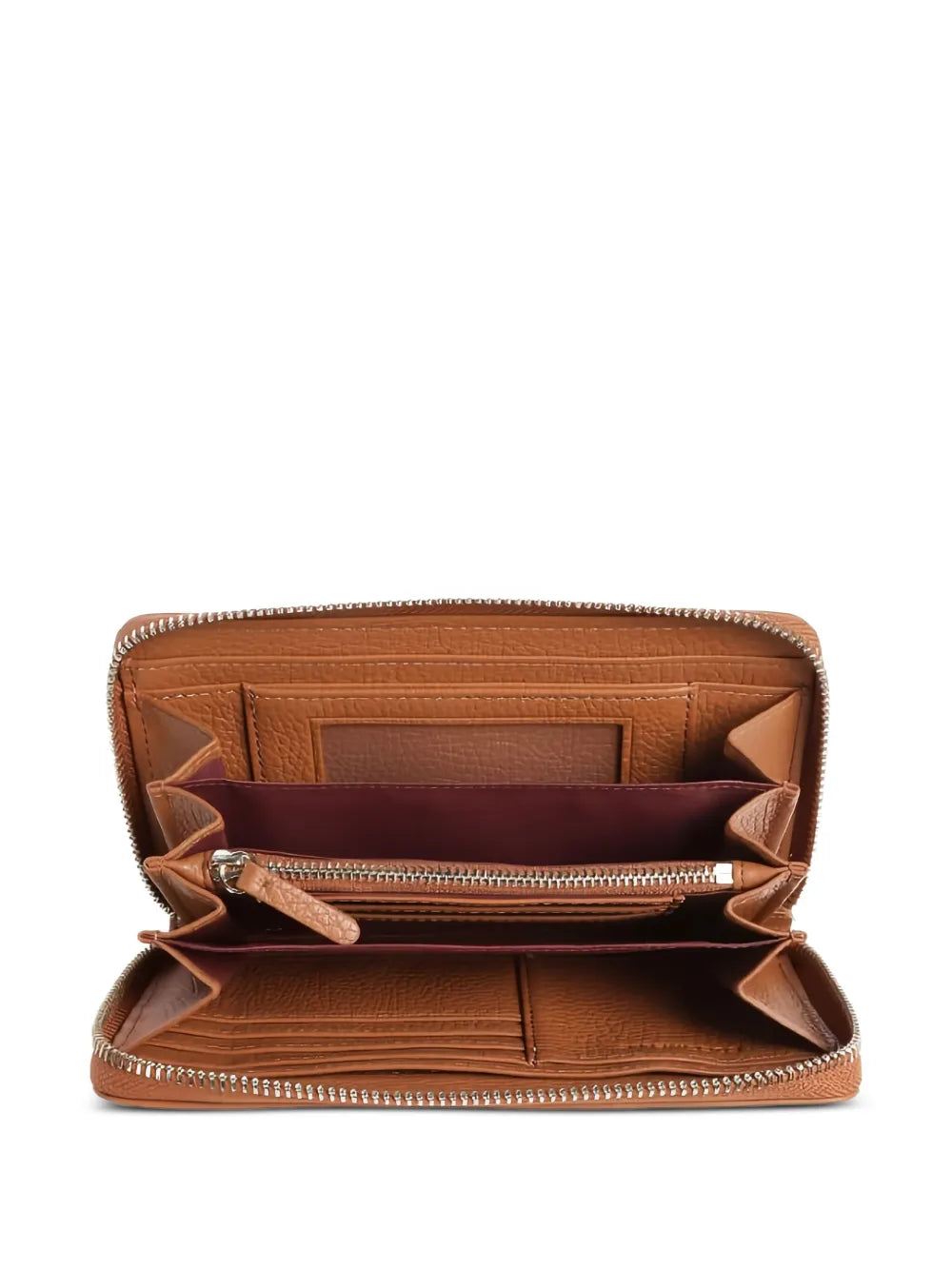 zip-around leather wallet