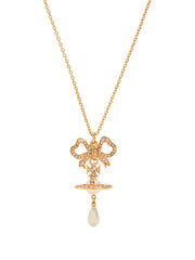 Rigoberta bow-embellished pearl necklace