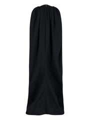 draped neckline maxi dress