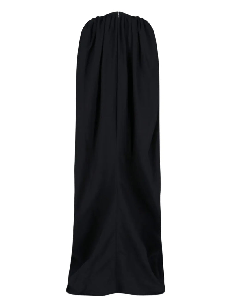 draped neckline maxi dress