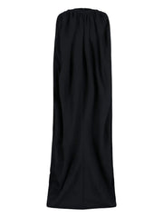draped neckline maxi dress