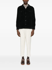 checked logo-embroidered shirt