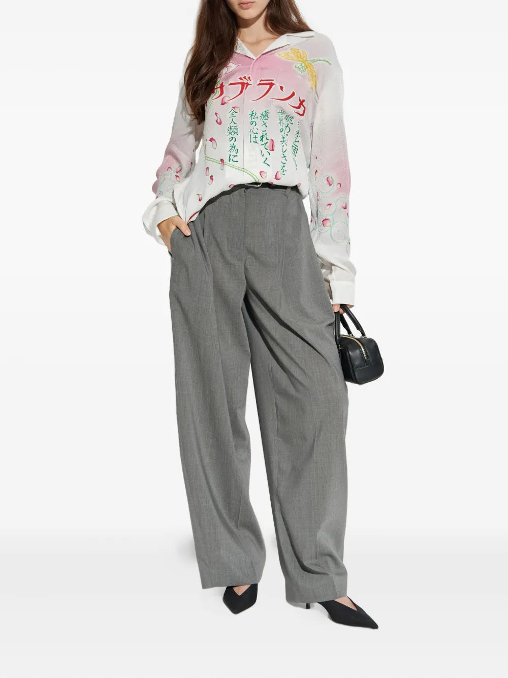 printed silk shirt