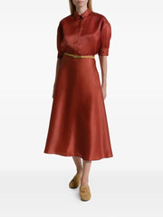 Silk Midi Skirt