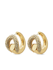 crystal-embellished hoop earrings